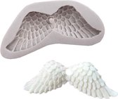 2 stuks engelenvleugels 3d siliconen mal fondant taarten versieren gereedschappen (wit)
