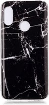 Voor xiaomi redmi 6 pro gekleurd tekenpatroon imd vakmanschap zachte tpu beschermhoes (zwart)