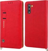 Voor Galaxy Note10 CMai2 Kaka-serie Litchi Texture horizontale flip lederen tas met houder en kaartsleuven (rood)