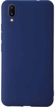 Voor Vivo X21 schokbestendig mat TPU beschermhoes (donkerblauw)