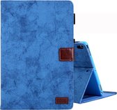 Voor iPad Pro 10.5 (2017) Zakelijke Stijl Horizontale Flip Leren Case, met Houder & Kaartsleuf & Fotolijst & Slaap / Wekfunctie (Blauw)