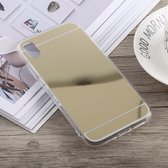 Acrylic + TPU Electroplating Mirror Case voor iPhone XS Max (goud)