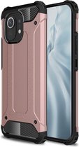 Lunso - Armor Guard backcover hoes - Xiaomi Mi 11 - Rose Goud