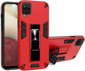 Voor Samsung Galaxy S20 FE 2 in 1 PC + TPU schokbestendige beschermhoes met onzichtbare houder (rood)