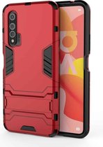 Voor Huawei Nova 6 5G schokbestendige pc + TPU beschermhoes met onzichtbare houder (rood)
