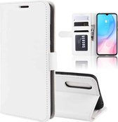 R64 Texture Single Fold Horizontale Flip Leather Case voor MI CC9, met houder & kaartsleuven & portemonnee (wit)