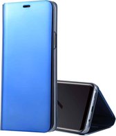 Voor Galaxy S9 + PU Galvaniserende Spiegel Horizontale Flip Leren Case met Houder (Blauw)