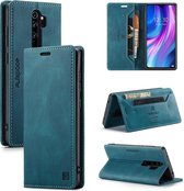 Voor Xiaomi Redmi Note 8 Pro AutSpace A01 Retro Skin-feel Crazy Horse Texture Horizontale flip lederen tas met houder & kaartsleuven & portemonnee & RFID (blauw)