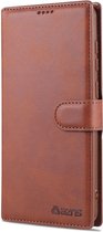 AZNS Samsung Galaxy A02s Hoesje Book Case Kunst Leer Bruin