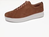 Fitflop™ Vrouwen  Lage sneakers / Damesschoenen Rally Suede - Cognac - Maat 37