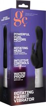 Rotating Rabbit Vibrator - Black - Silicone Vibrators - G-Spot Vibrators - Rabbit Vibrators