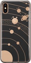 iPhone X/XS hoesje - Universe space - Soft Case Telefoonhoesje - Print - Transparant