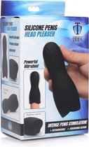 TV Silicone Penis Head Teaser - Black - Masturbators & Strokers - Sleeves