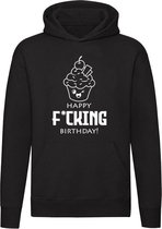 Happy F*cking Birthday Hoodie | verjaardag |verjaardagskado | sweater | trui | unisex