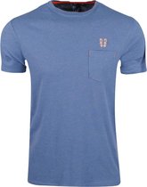 MZ72 - Heren T-Shirt - Tommy - Borstzak - Denim Blauw
