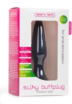 Silky Buttplug - Medium - Black - Butt Plugs & Anal Dildos