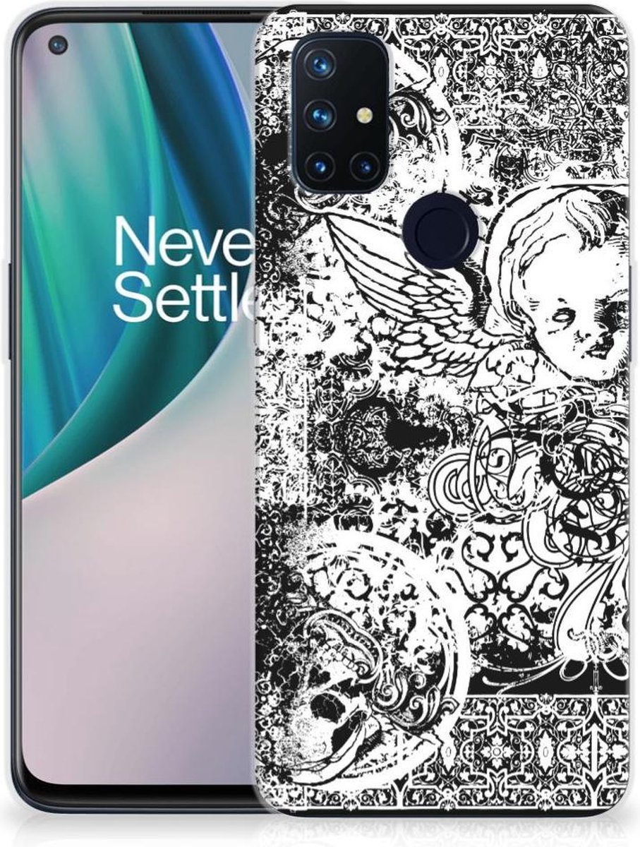Back Cover voor Silicone Back Case OnePlus Nord N10 5G Skulls Angel