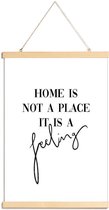 JUNIQE - Posterhanger Home Is a Feeling -60x90 /Zwart
