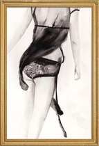 JUNIQE - Poster met houten lijst Treat Day -40x60 /Wit & Zwart