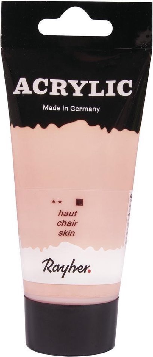 Acrylverf/hobbyverf roze/beige op waterbasis 75 ml - Schilderen/knutselen - Voor kinderen en volwassenen