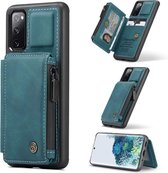 CASEME Back Cover Wallet Hoesje voor Samsung Galaxy S20 FE - Blauw