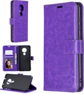 Voor Nokia 6.2 / 7.2 Crazy Horse Texture Horizontaal Flip Leren Case met Houder & Kaartsleuven & Portemonnee & Fotolijst (Paars)