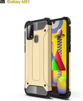 Voor Galaxy M31 Magic Armor TPU + PC Combinatie Case (Goud)