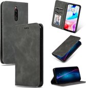 Voor Geschikt voor Xiaomi Redmi 8 Retro Skin Feel Business Magnetische horizontale flip lederen tas (donkergrijs)