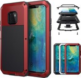 Tank Waterdicht Stofdicht Schokbestendig Aluminium + Siliconen Hoesje voor Huawei Mate 20 Pro (Rood)