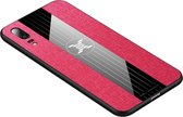 Voor Huawei P20 XINLI stiksels Textue schokbestendig TPU beschermhoes (rood)