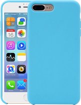 Pure Color vloeibare siliconen hoes voor iPhone 8 Plus & 7 Plus (blauw)