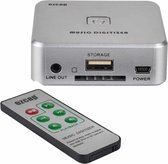 EZCAP241 Audio Capture Recorder Adapterkaart, 3.5mm RCA R / L Analoge Audio naar MP3 Muziek Digitizer Converter (Zilver)