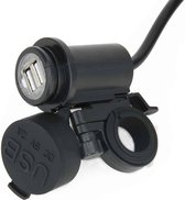 5V waterdichte motorfiets SAE naar USB-kabeladapter Dual-poort stopcontactadapter, voor smartphones, tablets, GPS