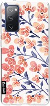 Casetastic Samsung Galaxy S20 FE 4G/5G Hoesje - Softcover Hoesje met Design - Cherry Blossoms Peach Print