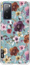 Casetastic Samsung Galaxy S20 FE 4G/5G Hoesje - Softcover Hoesje met Design - Flowers Soft Blue Print