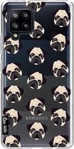 Casetastic Samsung Galaxy A42 (2020) 5G Hoesje - Softcover Hoesje met Design - Pug Trouble Print