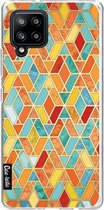 Casetastic Samsung Galaxy A42 (2020) 5G Hoesje - Softcover Hoesje met Design - Geometric Tile Pattern Print