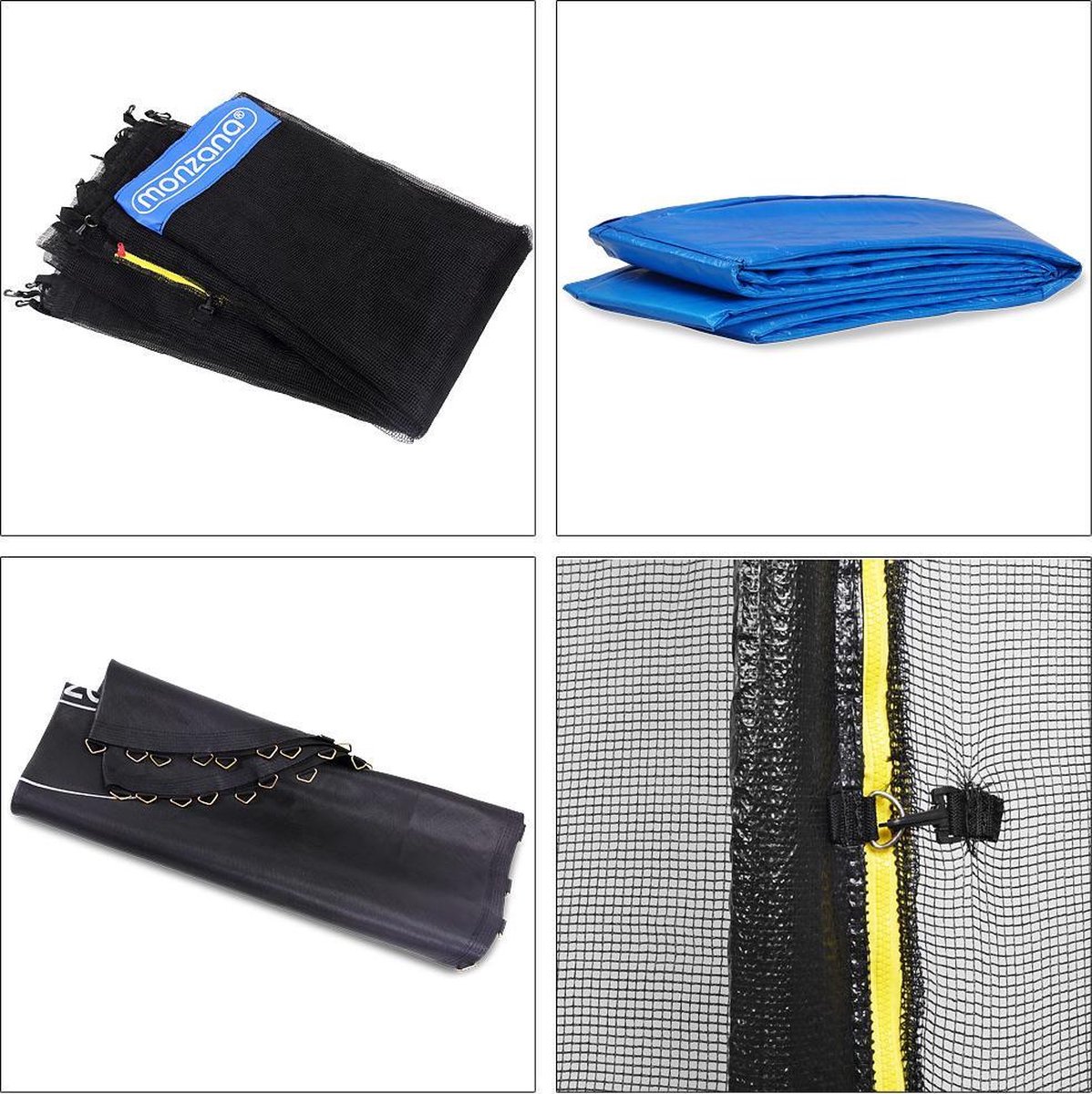 Monzana Trampoline - 244cm Veiligheidsnet Ladder - Zwart Blauw — afbeelding 11