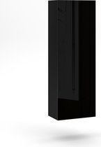 Hangkast Groot Zwart & Hoogglans Zwart 40x30x140 cm – Zwarte Hangkasten Clean Design – Zwarte Zwevende Kast – Perfecthomeshop