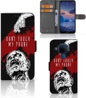 GSM Hoesje Nokia 5.4 Book Case met Pasjeshouder Zombie Blood