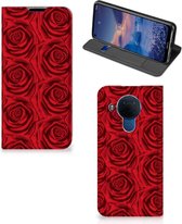 Mobiel Bookcase Nokia 5.4 Smart Cover Red Roses