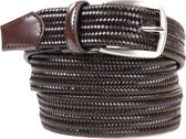 Suitable Geweven Riem Donkerbruin - maat 95