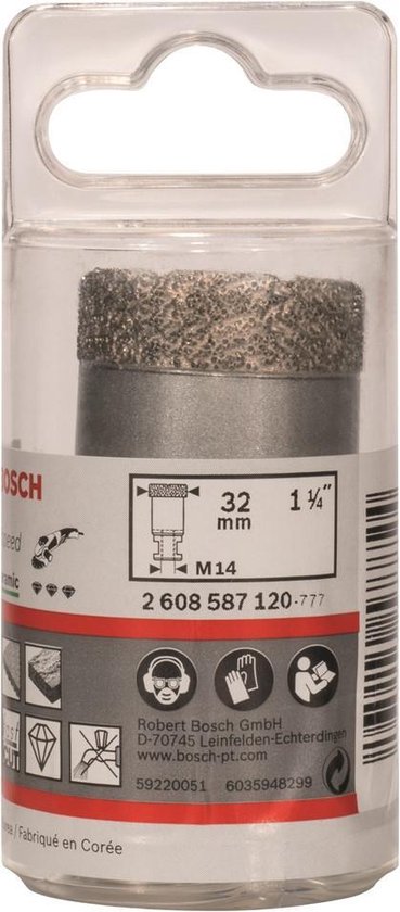 Diamantboren voor droog boren Standard for Ceramics 7 mm Hex Shank