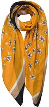 Juleeze Sjaal Dames Print 85x180 cm Geel Synthetisch Shawl Dames Cadeau voor haar