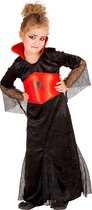 dressforfun - meisjeskostuum gravin Dracula 128 (8-10y) - verkleedkleding kostuum halloween verkleden feestkleding carnavalskleding carnaval feestkledij partykleding - 300051