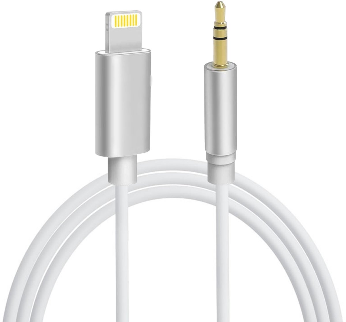 MMOBIEL Lightning naar Headphone Jack Audio Aux Kabel - Wit