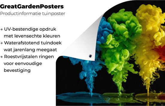 Tuinposters buiten Gekleurde wolken in water - 90x60 cm - Tuindoek - Buitenposter
