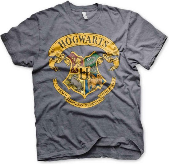 Harry Potter Heren Tshirt Hogwarts Crest Zwart