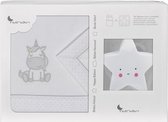 Interbaby Wieglakenset 60 X 120 Cm Katoen Wit/grijs 4-delig