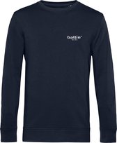 Heren Sweaters met Ballin Est. 2013 Small Logo Sweater Print - Blauw - Maat S